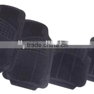 4PCS Set Black Durable All Weather Season Front &rear Anti-skidding Rubber Car Mat thumbnail-1