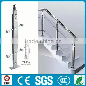 Indoor Staircase Stainless Steel Glass Balustrade thumbnail-1