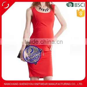 Custom Spandex Rayon Plain Maternity Sleeveless Dresses thumbnail-1