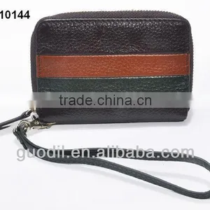 Color Block Pebble Genuine Leather Wallet With Leather Strap 2013 Woman Wallet Ladies Colorful Leather Wallet thumbnail-1