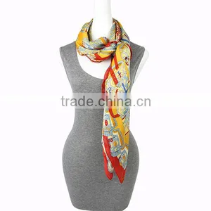 Fashion Printing Chiffon Channel Scarf Square Scarf thumbnail-1