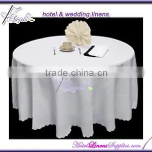 90 Inch Round Spun Polyester Table Cloths for Round Banquet Tables thumbnail-1