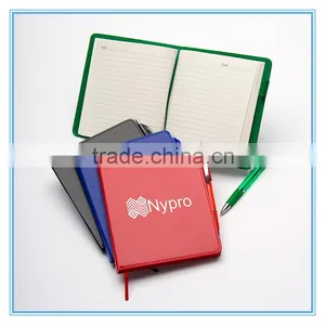 PU Hard Cover Stone Paper Notebook With Ribbon Bookmark thumbnail-1