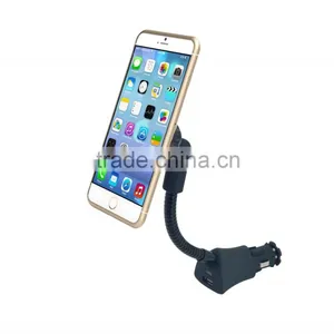 USB Ports Full Rotation 3A Current Qi Wireless Car Charger Holder for Mobile thumbnail-3