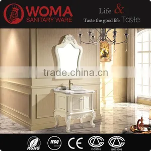 Floor Mounted Bathroom Vanity Malaysia Oak Wood Bathroom Furniture Single Basin Cabinet No.3618 thumbnail-1
