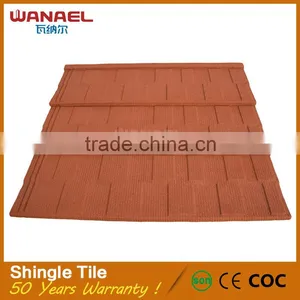 China Products Wanael Shingle Solar Red Roofing Material Asphalt Shingles thumbnail-1
