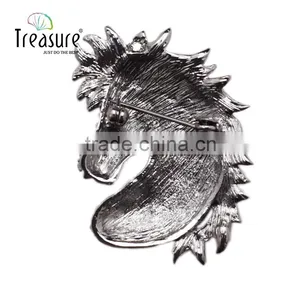Costume Jewelry Rhinestone Boar Brooch, Zinc Alloy Brooch, Women and Men Brooch thumbnail-5
