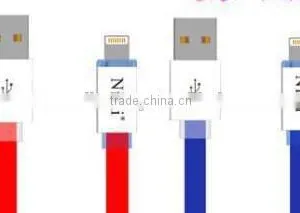 for Lightning Cable With Led Indicator Private Labeling 1 Meter Flat Shape thumbnail-1