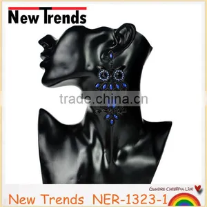 Fashion Earrings Designs Fancy Rhinestone Stud Cute Owl Earrings thumbnail-1