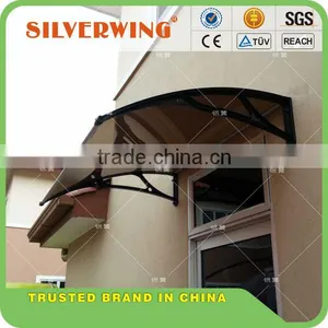 Environmental Friendly Rain Protect Door Canopy Awning Cover With Platic Awning Brackets and Polycarbonate Canopy thumbnail-1