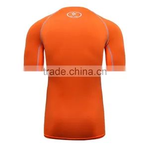 Heather Spandex Polyester Slim Dry Fit Plain Compress Sports T-shirt Mens Short Raglan Sleeve Gym t Shirt With Wholesale Price thumbnail-3