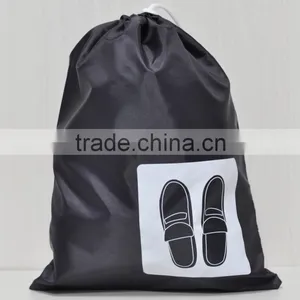 Promotional 210D Custom Printed Drawstring Shoe Bags thumbnail-2