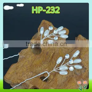 Wholesale Artifical Decorative Hairpin,hairpin With Pearls for Wedding Hair Decoration thumbnail-1