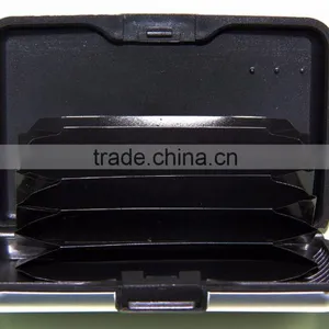 Luckiplus Inventory RFID Blocking Aluminum Credit Card Holder for Men & Women, Cool Slim Metal Busin Black thumbnail-3