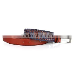 Hot Sell Genuine Leather Weaving Pin Belt Buckle Cow Leather Belt Mens thumbnail-3