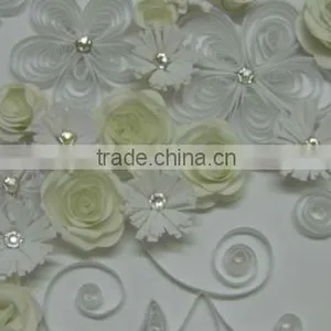 Specially Made Quilling Craft Theme Wedding Cards Made on Recycled Paper in Custom Made Sizes of 8 *6 Inches thumbnail-1