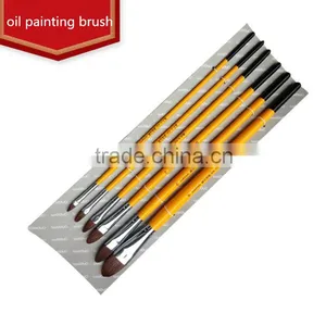 Nylon Hair Artist Paint Brush Set Watercolor Acrylic Oil Painting Art Painting Brush Handle Brush Oil Acrylic Brush thumbnail-6