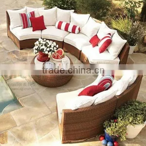 Garden Sectional Wicker Rattan Sofa thumbnail-1