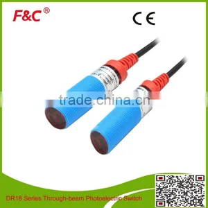 M18 Cylindrical 5m Through-beam NPN Infrared Photoelectric Switch Sensor thumbnail-1