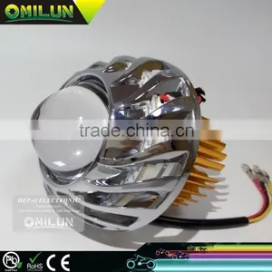 Waterproof Design 15W U13 LED Scooter Headlight Lamp With Devil Eyes thumbnail-2