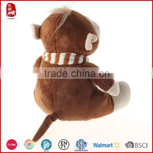 Custom OEM Soft Sitting Plush Monkey Toy With Scarf China Factory thumbnail-3
