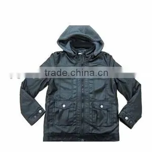 Apparel Stockslots Kids Washed PU Jacket Boys Jacket Kids Clothes thumbnail-3