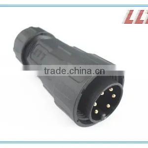 6 Poles 20A Female Panel Mount Socket With Male Cable Connector thumbnail-3