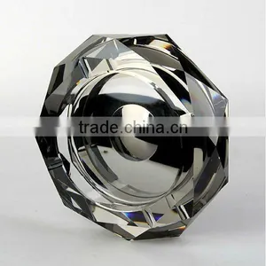 Cross Black Crystal Ashtray Glass Cigar Smoking (R-0955 thumbnail-1