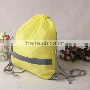 Handy Promotional Sports Backpack Bag Drawstring Reflective Bag thumbnail-5