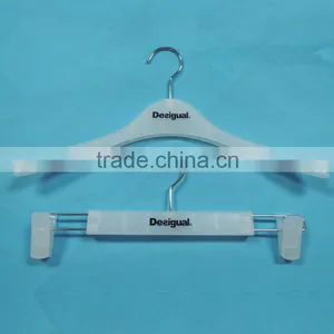 Chrome Hook Used Kids Pants Hanger Black With Plastic Clips thumbnail-4