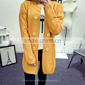 Bulk Sale Made In China Yellow Printed Cashmere Sweater thumbnail-3