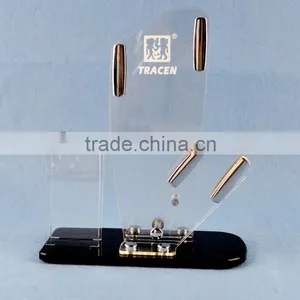 Clear Acrlyic Knife Rack With Black Base thumbnail-1