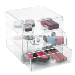 With 3 Drawer Acrylic Storage Organizer Box thumbnail-2