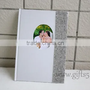 White Wedding Guest Book With Photo Frame thumbnail-3