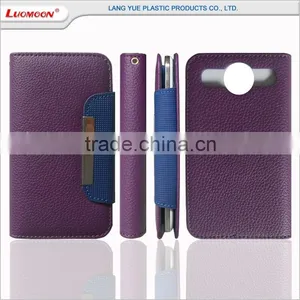 Universal Wallet Litchi Pattern Leather Phone Case Cover With Metal Clip for Huawei Honor Mate Lite Max 6 7 y6 p8 p9 thumbnail-2