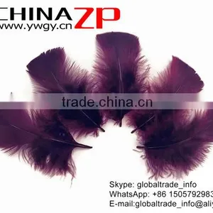 ZPDECOR Colored Plumage Bulk Sale Dyed Plum Turkey T-Base Body Feather for Parties Decorations thumbnail-2