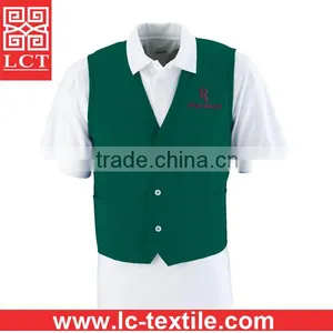 Wholesale Dust Free 65% Polyester/35% Cotton Twill Fabric Durable Work Vest With Custom Embroidery(LCTU0003) thumbnail-4