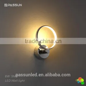 Fresh Style Crome Coated Ring Shape Wall Lamp thumbnail-1
