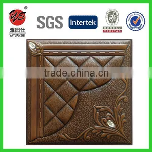 Home Decorative PU Faux 3D Leather Wall Panel 40x40cm thumbnail-2