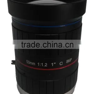 Cctv Lens 50mm F1.2 HD8mp Manual Aperture 1" c Mount Lens Camera Lens thumbnail-1