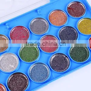 Wholesale 18 Colors Dry Solid Powder,glitter Watercolor Cakes Set for Watercolor Painting thumbnail-3