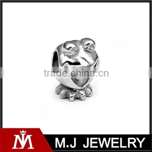 Silver Stainless Steel Frog Bead Bracelet Accessories thumbnail-1