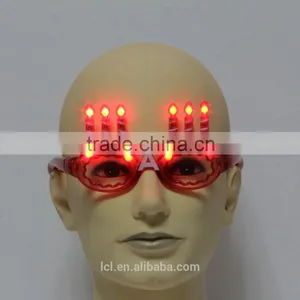 Nightclub Bar Carnival Halloween Christmas Party Supplies, Plastic Light Glasses LED Glasses 10 Lights Fire Shaped Glasses thumbnail-2