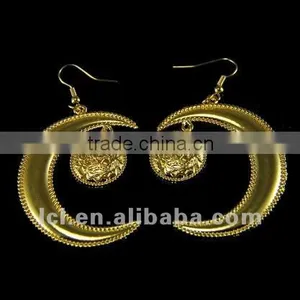 2012/fashion/hot Sale/popular/round/quality-first/moon/imitation Gold Plating Earrings thumbnail-1