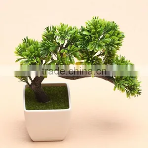 ANTIQUE ARTIFICIAL POTTED TREE JAPANESE BONSAI PINE TREE LOOKS REAL thumbnail-1