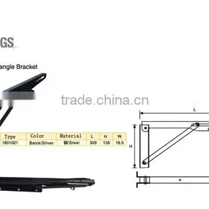 Black or Silver Steel Wall Triangle Bracket thumbnail-1