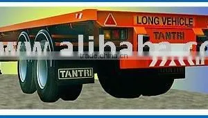 40 Feet Heavy Duty Flat Deck Container Trailers for Sale thumbnail-1