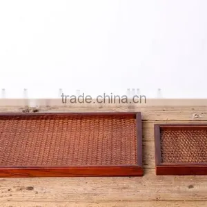 Fruit Square and Rectangle Plate Rattan Tray thumbnail-2