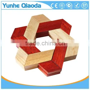 Classic IQ Mind Test Wooden Brain Teaser Puzzles Kongming Locks for Adults and Kids thumbnail-3
