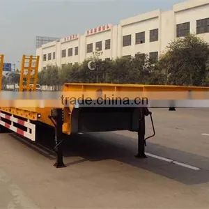 Tri-axle Transport 40 Ton Low Bed Semi Trailer Truck thumbnail-1